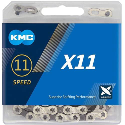 KMC X11 11 스피드 체인 118 Links, 자전거 고리 자전거 체인 Missing 링크, 블랙/ 실버