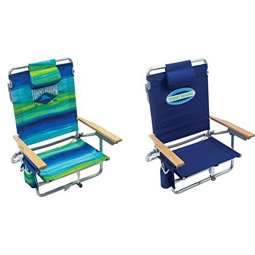 Tommy Bahama 5-Position 클래식 Lay 플랫 접이식 백팩 비치 의자
