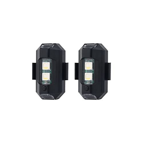 LECART LED 항공기 손전등, 플래시 라이트 라이트 7 컬러 전면 and 후면 USB 충전식 비상 손전등, 플래시 라이트 드론 라이트 Anti-Collision 플래시 경고등  오토바이/  먼지 자전거/ E- 자전거/ RC카/ RC 보트