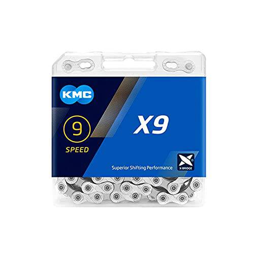 KMC X9 9-Speed 체인 116 Links, 로드/ 마운틴 자전거 체인 호환가능한 Shimano SRAM
