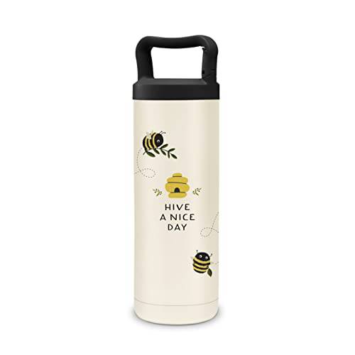 절연 물병, 워터보틀 - 20-Ounce Snap-Hook 스테인레스 스틸 물병, 워터보틀S - BPA-Free Hive a Nice Day by 스튜디오 Oh