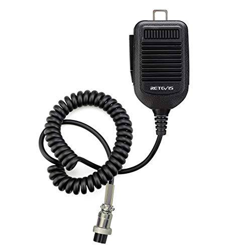 Retevis MI001 8Pin 소형,휴대용 휴대용 마이크,마이크로폰, 호환가능한 ICOM HM36 ICOM IC-756PROIII, IC-746PRO, IC-9100, IC-7800, IC-7410, IC-7200 휴대용 라디오, 리모컨 스피커 마이크, 8-pin 플러그 Microphone(1 팩)