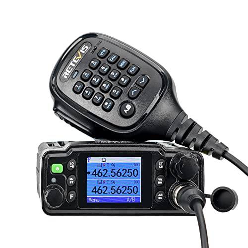 Retevis RB86 GMRS 휴대용 라디오, 20W 롱 레인지 휴대용 트랜시버, 8 베이스 스테이션 채널 30 GMRS 채널 NOAA IP67 방수, 미니 휴대용 자동차 라디오 마이크,마이크로폰 Off-Road (블랙 1 팩)
