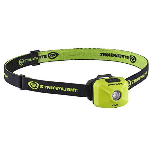 Streamlight 61431 QB 컴팩트 200-Lumen 충전식 스팟 빔 전조등,헤드램프 모자 클립, Head-Strap and USB 케이블, Yellow