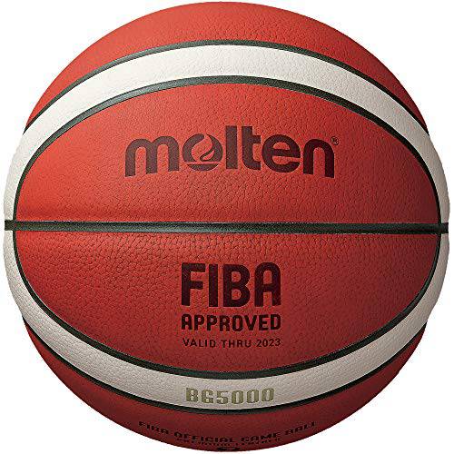 Molten BG-Series 가죽 농구, FIBA 승인 - BG5000, 사이즈 7, 2-Tone (B7G5000)