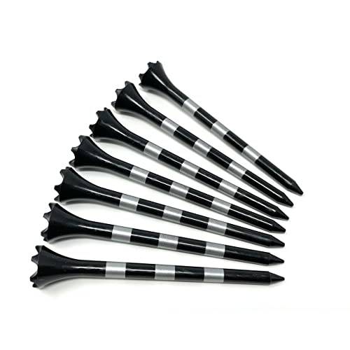 NorthPointe 3 ¼” 골프 티 플라스틱  블랙 Tee 실버 Stripes - 100 플라스틱 골프 티 in 벌크, 대용량