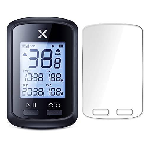 XOSS G+ 무선 자전거 컴퓨터, GPS 사이클링 속도계 and 주행거리계 블루투스 and Ant+, 자전거 악세사리 LCD 디스플레이, 방수 MTB 트래커 Fits 모든 자전거 (포함 보호 필름)