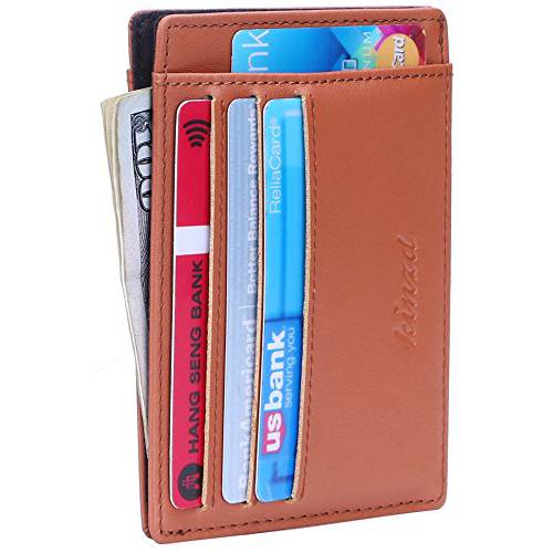 미니멀리스트 남성 지갑 RFID 프론트 포켓 지갑 보안 소형 카드 소지자
