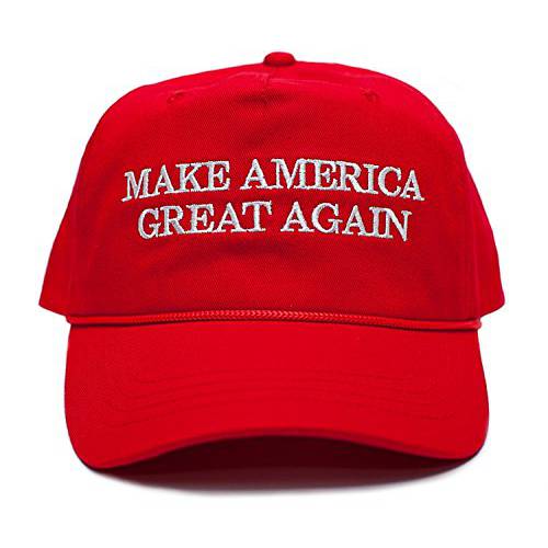 Make America Great Again 자수 Donald Trump 2016 천& Braid 모자 (MAGA_RED)