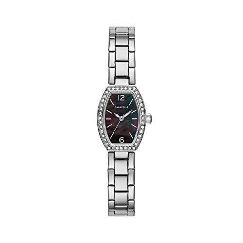 Caravelle Designed by Bulova Women’s 쿼츠시계 Stainless-Steel 스트랩, 실버, 10 (모델: 43L204)