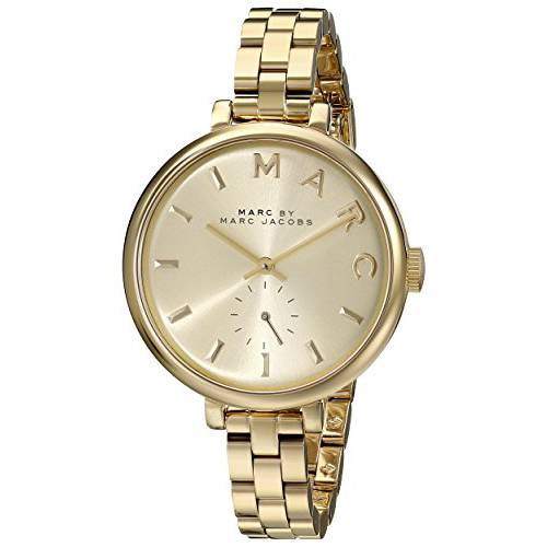 Marc by Marc Jacobs Women’s MBM3363 Sally Gold-Tone Stainless Steel Watch with Link Bracelet