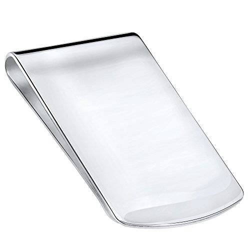 Sterling Manufacturers Sterling Silver .925 Money Clip, Solid Design, Engravable, Designed and Made In Italy