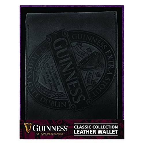 Guinness 블랙 가죽 지갑 클래식 콜렉션 라벨 디자인
