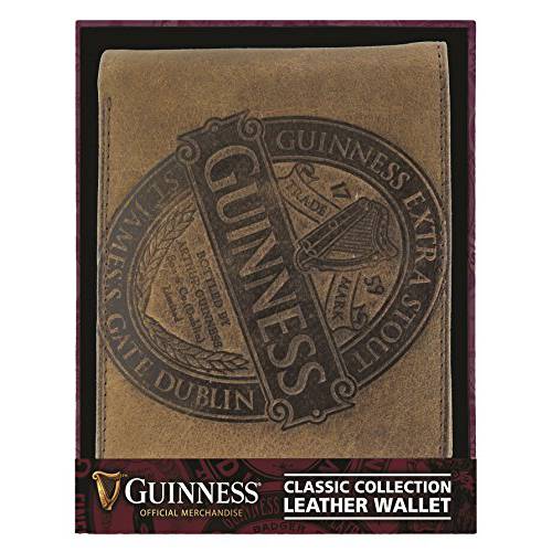 Guinness  브라운 가죽 지갑 클래식 콜렉션 라벨 디자인