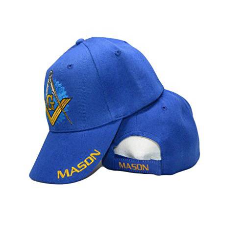 로얄 블루 메이슨 프리메이슨 프리메이슨 Lodge 쉐도우 볼 캡 3D 자수 모자
