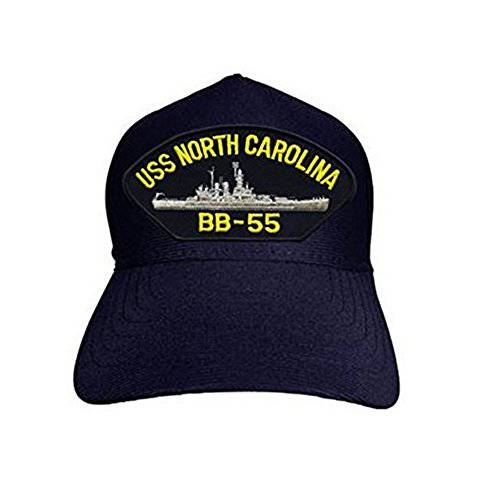 미국 네이비 USS 북쪽 Carolina BB-55 Ship 야구모자 in 네이비 블루 - Made in The USA