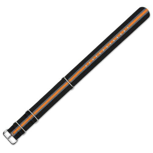 18mm 밀리터리 모드 Ballistic 나일론 G10 시계줄 - 블랙  그레이&  오렌지 Stripes