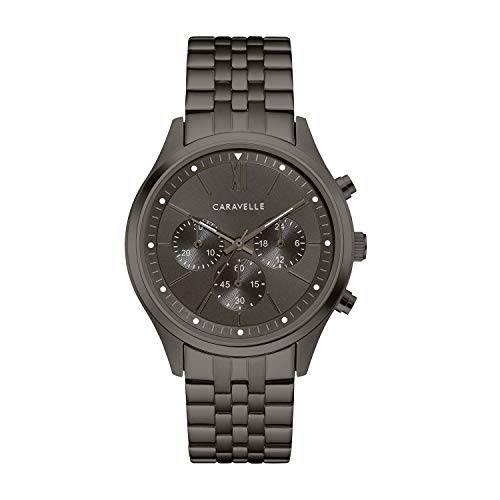 Caravelle Designed by Bulova Men’s 쿼츠시계 Stainless-Steel 스트랩, 그레이, 19.75 (모델: 45A141)