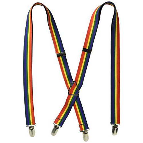 Buckle-Down Men’s Suspender-Rainbow, 다양한색, 원 사이즈