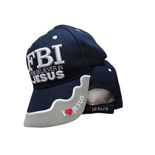 AES FBI Firm Believer in Jesus Christ Christian 다크 네이비 블루 자수 캡 모자