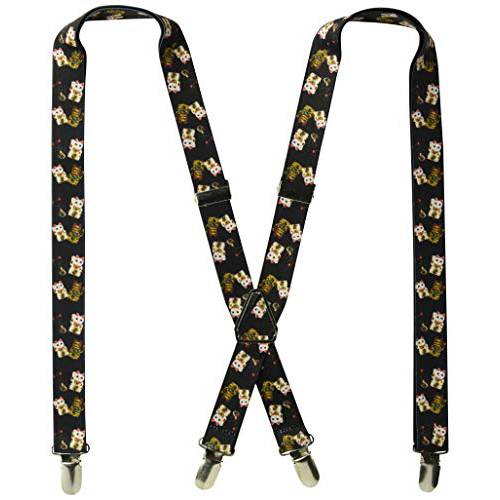 Buckle-Down Men’s Suspender-Lucky 고양이, 다양한색, 원 사이즈