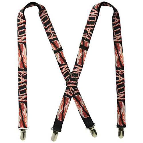 Buckle-Down Men’s Suspender-Bacon, 다양한색, 원 사이즈
