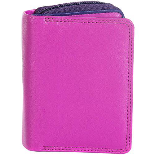 Visconti RB53 멀티 컬러 베리/ 퍼플/ Dusty 핑크 스몰 바이폴드 소프트 가죽 여성용 지갑&  지갑