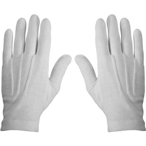 화이트 Stitched 코튼 Gloves-Pair (2X-Large)