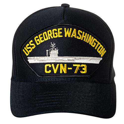 미국 네이비 USS George Washington CVN-73 항공기 케리어 Ship 엠블렘, 앰블럼 패치 모자 네이비 블루 야구모자