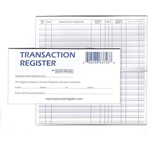 수표 Registers 개인 수표, Transaction Ledgers, 팩 of 10, 2021-2022-2023 달력
