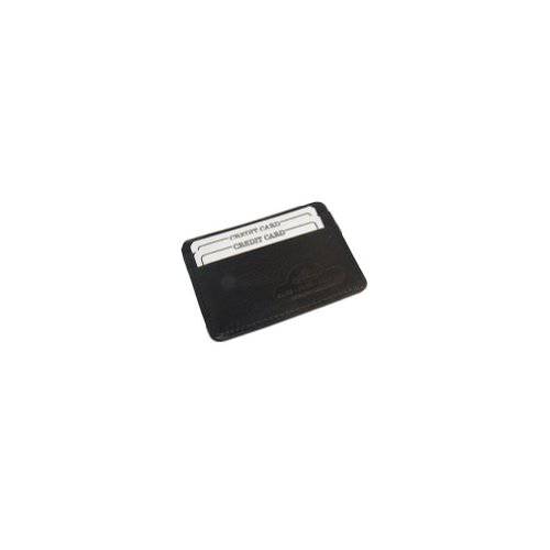 MW30170-BK 쇠가죽채찍 4 x 2.75 블랙 가죽 슬림 라인 신용 카드 홀더 (블랙)