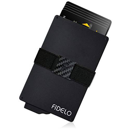 FIDELO 미니멀리스트 지갑 남성용 - 슬림 신용 카드 홀더 RFID 남성용S 지갑