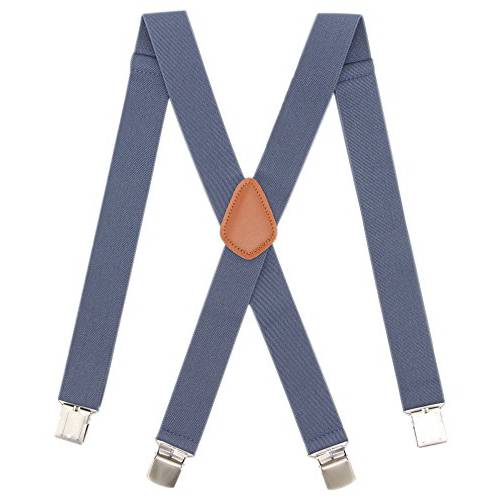 Bioterti Men’s 헤비듀티 X- 후면 Suspenders-Adjustable 사이즈,  롱&  탄력 교정기