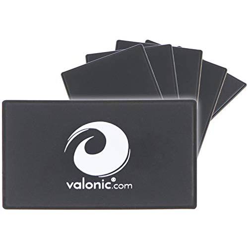 valonic RFID 지갑 쉴드 | 울트라 슬림 | 6-pack | RFID 차단 가드 카드 | 블랙 | fraud 프로텍트 신용 카드S and 차변 카드S