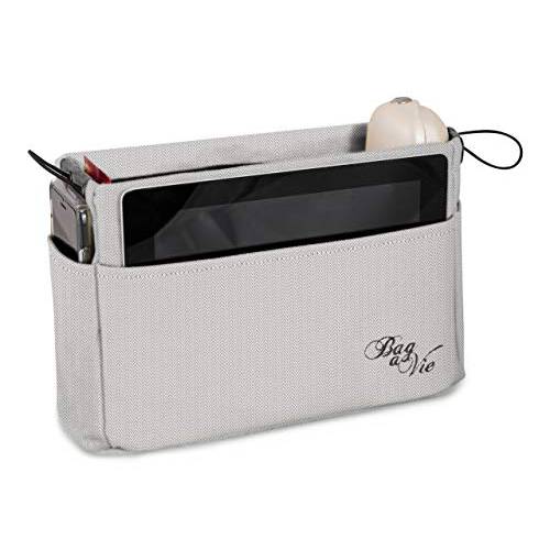 Bag-a-Vie  디럭스 핸드백 오거나이저, 수납함, 정리함 | 백 칼 인서트 | Five 외부&  이너 포켓 | MEDI (11 x 7 x 4)