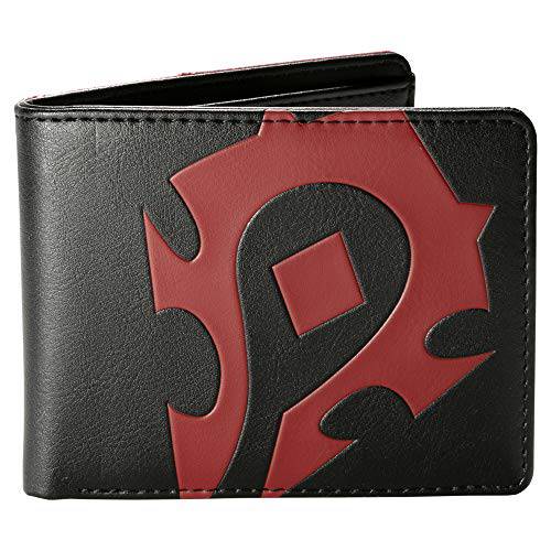 JINX  세계 of 워크래프트 Horde Loot Bi-Fold 지갑, 블랙/ 레드, 스탠다드 사이즈
