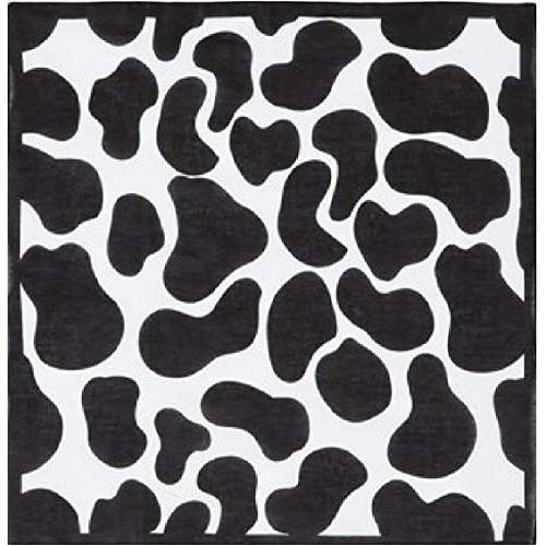두건 블랙&  화이트 Cow 프린트 ~ 웨어러블 아트 100% 코튼 - 스카프 ~ 동물 프린트 디자인