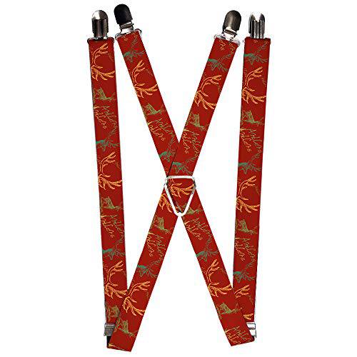 Buckle-Down Men’s Suspender-Antlers, 다양한색, 원 사이즈