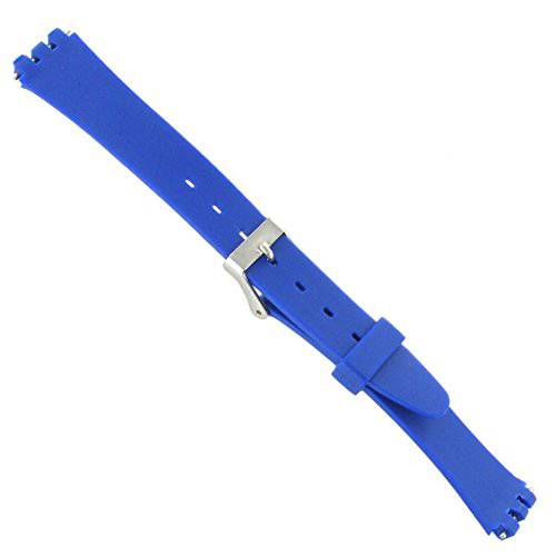 12mm 러버 PVC 플레인 로얄 블루 소프트 플렉시블 여성용 시계줄 견본