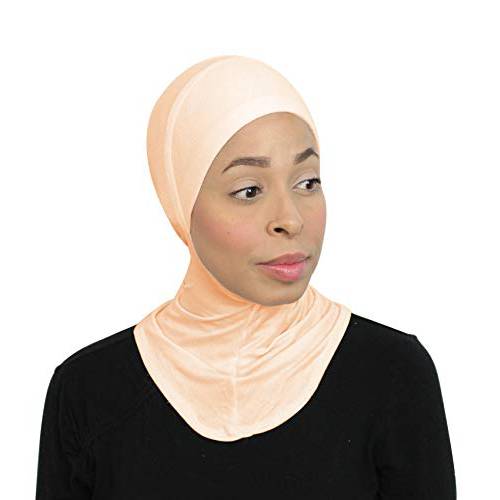 TheHijabStore.com Women’s 닌자 Hijab 캡 언더 스카프 스트레치 저지 풀 넥 커버리지 Hejab - 헤드 스카프 보닛 악세사리