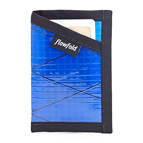 Flowfold 재활용 Sailcloth 미니멀리스트 카드 홀더 듀러블 슬림 지갑 전면 포켓 지갑, 카드 홀더 지갑 Made in USA