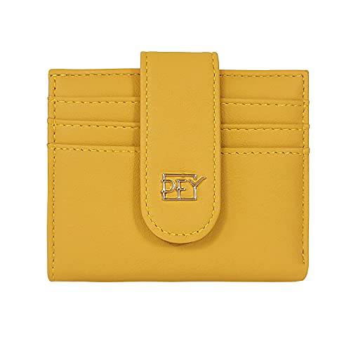 EASTVIO 슬림 바이폴드 지퍼 지갑 여성용 스몰 신용 카드 홀더 케이스 머니 오거나이저,수납함,정리함, Tangerine Yellow