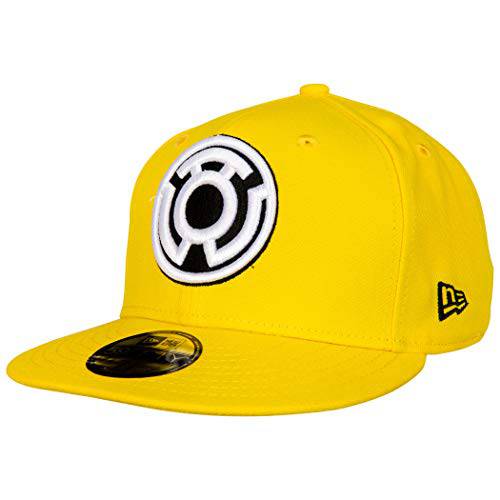 New Era Yellow 랜턴 Sinestro Corp 컬러 블록 59Fifty 사이즈피팅 모자