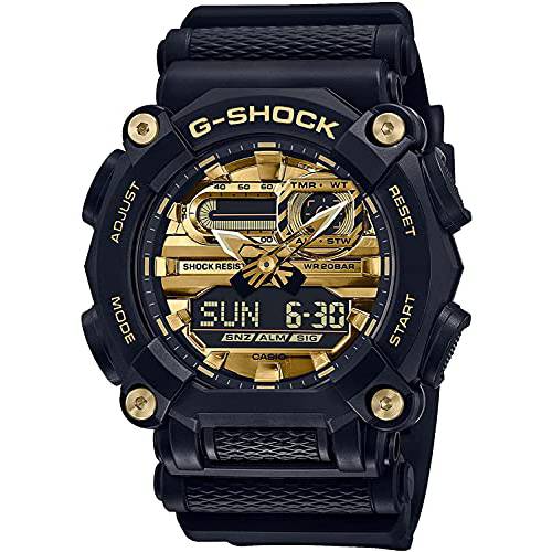 G-SHOCK Men’s Astro 세계 GA900 워치 블랙/ 골드