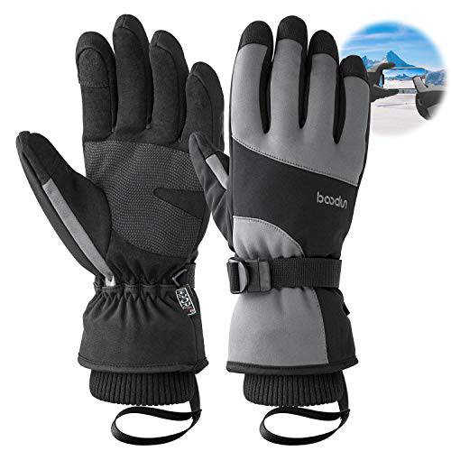 스키 gloves，Bizzliz 방수 겨울 따뜻한 장갑 스노우 장갑 터치 스크린 아웃도어 스포츠 남녀공용, 남녀 사용 가능