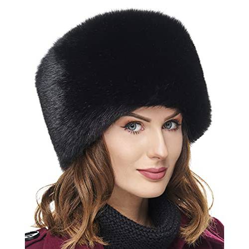 Futrzane 인조 퍼 러시아어 모자 여성용 - 집중 퍼 - 우아한 Cossack 스타일