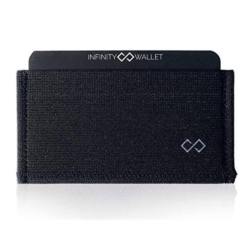 Infinity 지갑 - 미니멀리스트 지갑 남녀공용, 남녀 공용 (솔리드 블랙)