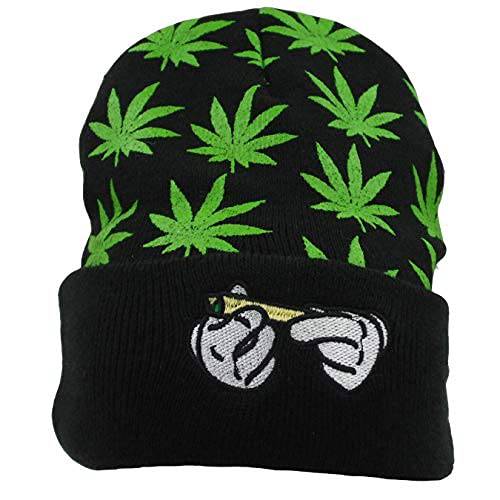 겨울 Marijuana-Leafs-Beanie-Hat 따뜻한 니트 해골 모자 유니섹스
