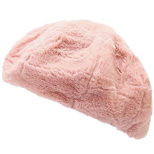 XYIYI 겨울 인조 퍼 모피 베레모 모자 풍성한 Fuzzy 따뜻한 프렌치 베레모 여성용 걸스