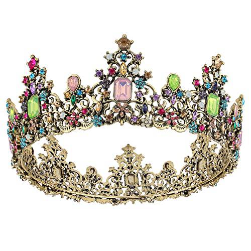 Tihebax Tiaras 여성용 - 생일 Crowns 걸스 프린세스 크리스탈 헤어 악세사리 Pageant Prom 할로윈 파티 신부 웨딩 도구 Baroque 퀸 왕관 보석